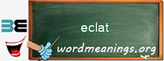 WordMeaning blackboard for eclat